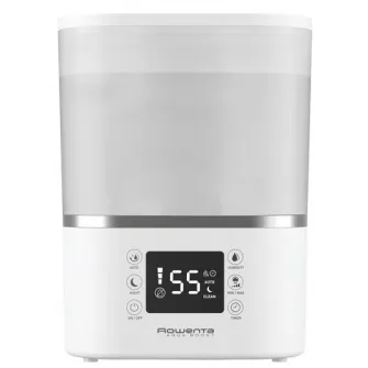 Увлажнитель ROWENTA Aqua Boost HU4020F0, площадь покрытия 50 м2, поток воздуха 380 мл/ч, резервуар 2,5 л, светодиодный экран, таймер, белый/серебристый