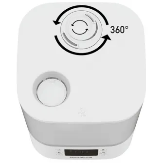 Увлажнитель ROWENTA Aqua Boost HU4020F0, площадь покрытия 50 м2, поток воздуха 380 мл/ч, резервуар 2,5 л, светодиодный экран, таймер, белый/серебристый