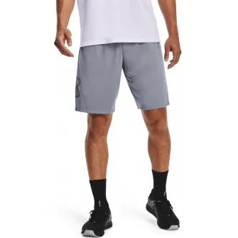 Under Armour, Bermude cu imprimeu logo pentru antrenament Techв„ў, Gri, S