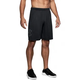 Under Armour, Bermude cu imprimeu logo pentru antrenament Techв„ў, Negru, 2XL