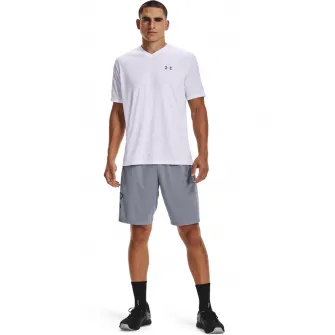 Under Armour, Bermude cu imprimeu logo pentru antrenament Techв„ў, Gri, S
