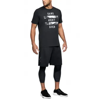 Under Armour, Bermude cu imprimeu logo pentru antrenament Techв„ў, Negru, 2XL