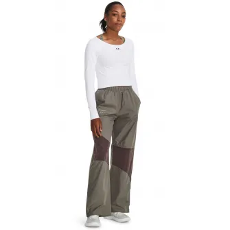 Under Armour, Bluza cu decolteu rotund, pentru antrenament, Negru, Alb, M