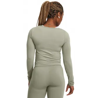 Under Armour, Bluza cu decolteu rotund, pentru antrenament, Verde pal, L