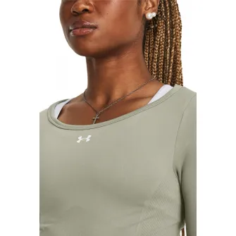 Under Armour, Bluza cu decolteu rotund, pentru antrenament, Verde pal, M
