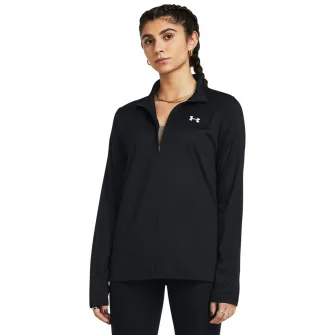 Under Armour, Bluza cu fenta cu fermoar, pentru antrenament, Negru, XS