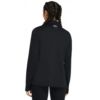 Under Armour, Bluza cu fenta cu fermoar, pentru antrenament, Negru, XS