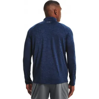 Under Armour, Bluza cu maneci raglan pentru fitness Techв„ў, Albastru melange, M