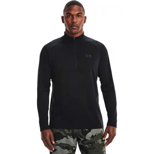 Under Armour, Bluza cu maneci raglan pentru fitness Techв„ў, Negru, L