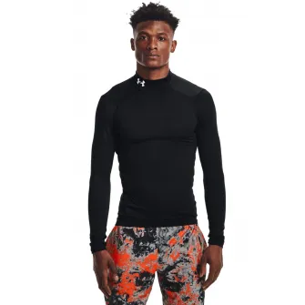 Under Armour, Bluza de compresie pentru antrenament Mock, Negru, 2XL