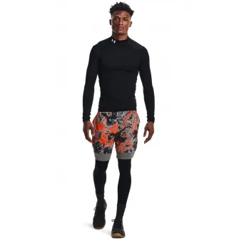 Under Armour, Bluza de compresie pentru antrenament Mock, Negru, 2XL