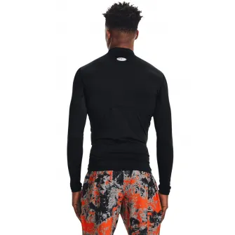 Under Armour, Bluza de compresie pentru antrenament Mock, Negru, 2XL