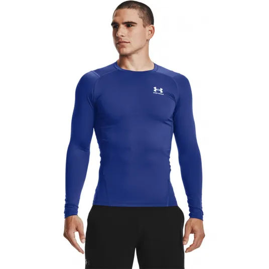 Under Armour, Bluza de compresie pentru fitness HeatGearВ®, Albastru royal, L