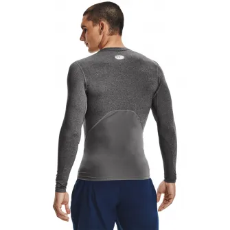 Under Armour, Bluza de compresie pentru fitness HeatGearВ®, Gri antracit, L
