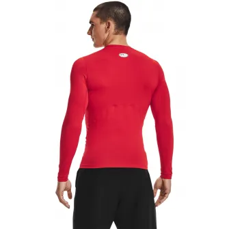 Under Armour, Bluza de compresie pentru fitness HeatGearВ®, Rosu, L