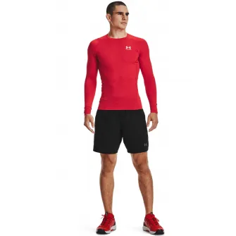 Under Armour, Bluza de compresie pentru fitness HeatGearВ®, Rosu, L