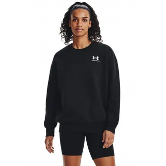 Under Armour, Bluza de trening cu maneci cazute, pentru antrenament Essential, Negru stins, S