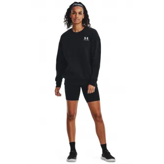 Under Armour, Bluza de trening cu maneci cazute, pentru antrenament Essential, Negru stins, S