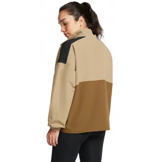 Under Armour, Bluza de trening rezistenta la apa pentru antrenament, Maro, Bej deschis, M
