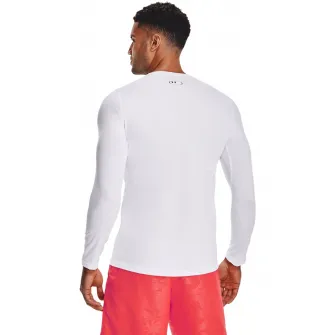 Under Armour, Bluza elastica cu maneci raglan, pentru fitness HeatGear® Armour, Alb optic, 2XL