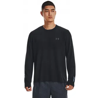Under Armour, Bluza fara cusaturi, pentru alergare Stride, Negru, S