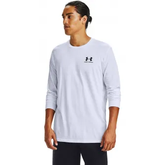 Under Armour, Bluza lejera, pentru fitness Sportstyle, Alb optic, XL