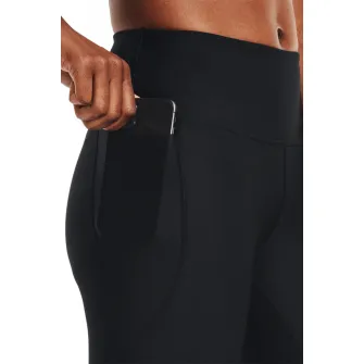 Under Armour, Colanti cu buzunar lateral si talie inalta pentru fitness HeatGearВ® Armour, Negru, Alb, S