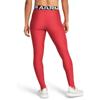 Under Armour, Colanti cu talie inalta pentru fitness Authentics, Rosu, Alb, XL