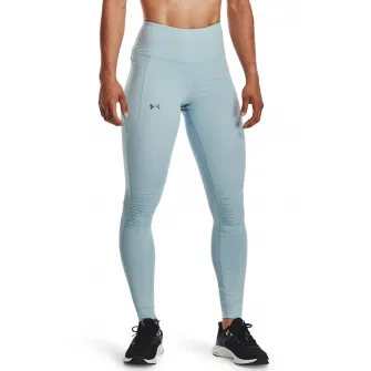 Under Armour, Colanti de compresie cu talie inalta, pentru fitness RUSHв„ў, Albastru pastel, L