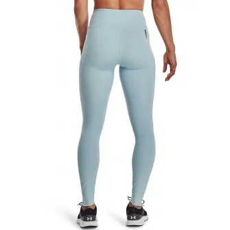 Under Armour, Colanti de compresie cu talie inalta, pentru fitness RUSHв„ў, Albastru pastel, L