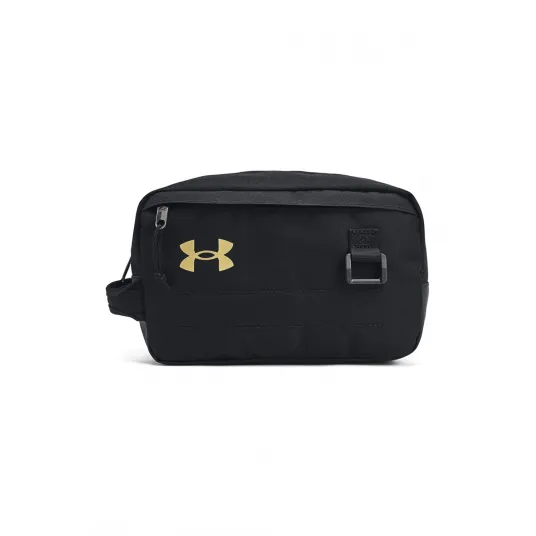 Under Armour, Etui cu logo, pentru antrenament Contain Travel, Auriu, Negru