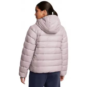 Under Armour, Geaca bufanta cu fermoar, Gri deschis, M