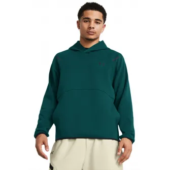Under Armour, Hanorac cu buzunare laterale, pentru fitness, Verde englez, L