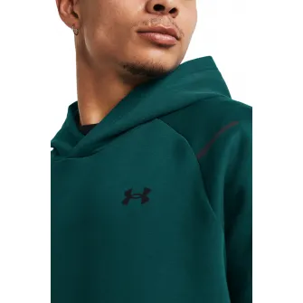 Under Armour, Hanorac cu buzunare laterale, pentru fitness, Verde englez, L