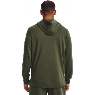 Under Armour, Hanorac cu fermoar pentru antrenament Rival Terry, Kaki, L