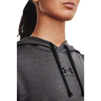 Under Armour, Hanorac cu snur pentru antrenament Rival, Gri antracit, S
