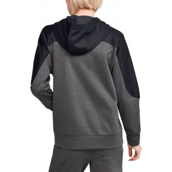 Under Armour, Hanorac din tricot cu fermoar, pentru antrenament Recoverв„ў, Gri/Negru, S
