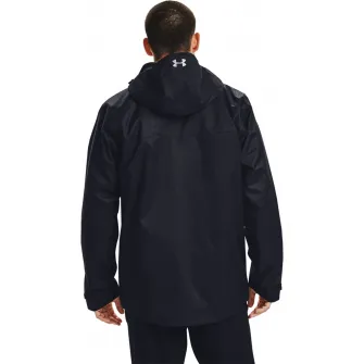Under Armour, Jacheta 3in1 cu gluga pentru antrenament Porter, Negru, M