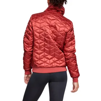 Under Armour, Jacheta cu vatelina, pentru fitness Reactor, Rosu caramiziu, XS