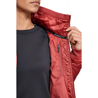 Under Armour, Jacheta cu vatelina, pentru fitness Reactor, Rosu caramiziu, XS
