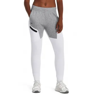 Under Armour, Pantaloni de trening din fleece cu uscare rapida pentru fitness Unstoppable, Gri, Alb, M