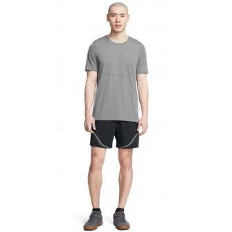Under Armour, Pantaloni scurti cu logo, pentru antrenament, Negru, Gri, M