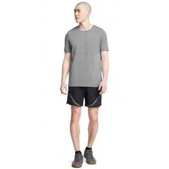 Under Armour, Pantaloni scurti cu logo, pentru antrenament, Negru, Gri, M
