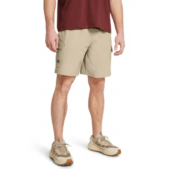 Under Armour, Pantaloni scurti cu snur de ajustare interior pentru antrenament, Negru, Bej deschis, M