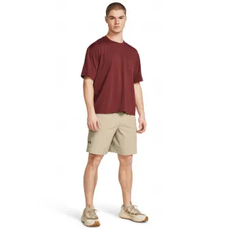 Under Armour, Pantaloni scurti cu snur de ajustare interior pentru antrenament, Negru, Bej deschis, M