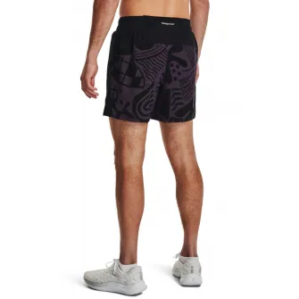 Under Armour, Pantaloni scurti cu snur interior de ajustare pentru alergare Run In Peace, Negru, Violet, S