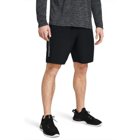 Under Armour, Pantaloni scurti lejeri, pentru fitness Techв„ў, Negru, Alb optic, S