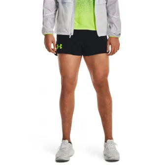 Under Armour, Pantaloni scurti pentru alergare Lighter Than Air, Negru, Verde lime, S