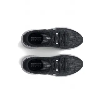 Under Armour, Pantofi Charged Rogue 3 pentru alergare, Negru, Alb, Argintiu, 8.5