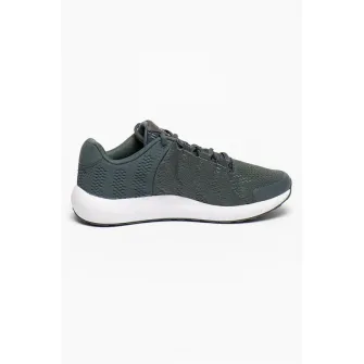 Under Armour, Pantofi din plasa tricotata, pentru alergare Pursuit BP, Gri cenusa/Roz neon, 38.5 EU